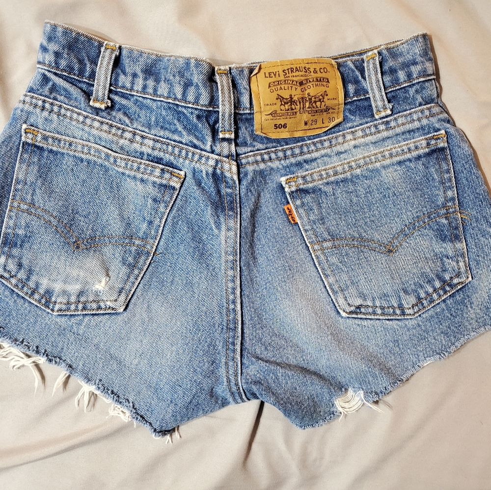 Vintage Levi's 506 cut off denim shorts
